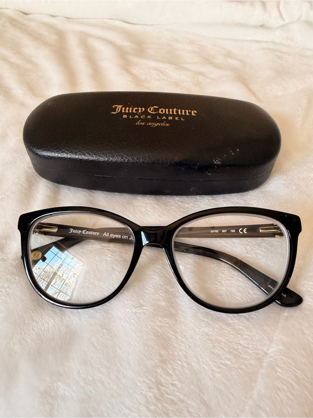 Juicy Couture Black Cat-Eye Optical Glasses With Branded Case